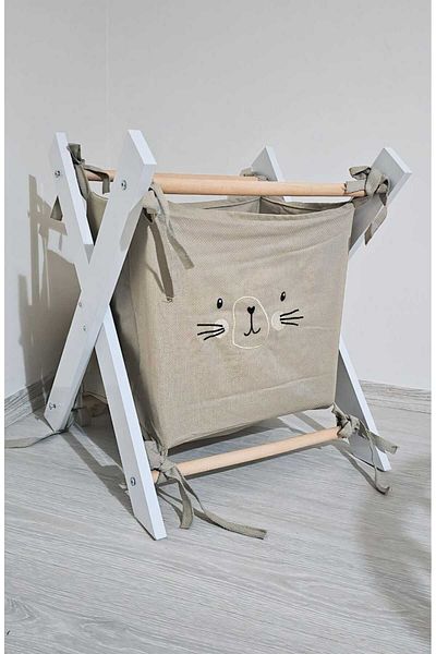 BebeK on For Toy Basket - White with Border