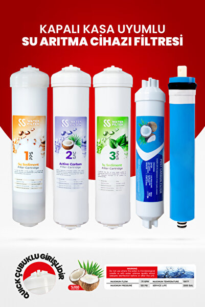 aquass water purifier Tüm Kapalı Kasa Su Arıtma Cihazlarına Uyumlu 5li Filtre...