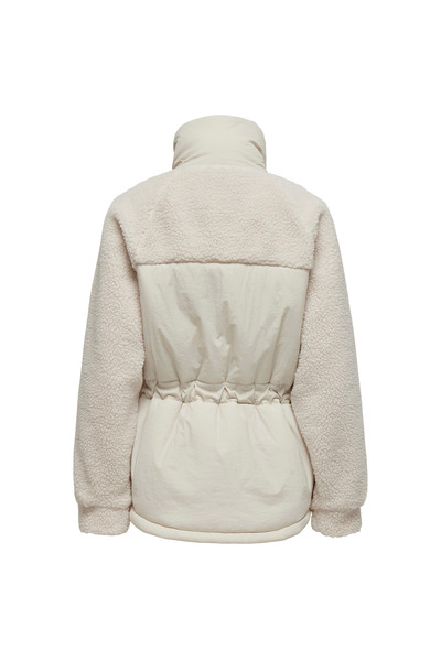 ONLY High Collar Pocket Detailed Belted Fleece Jacket