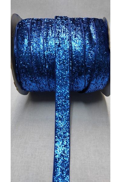 Hobigram Glitter Ribbon 2 cm Glitter Velvet Ribbon - Glitter Velvet Strip - Saks (3 Meters) Christmas Ornament