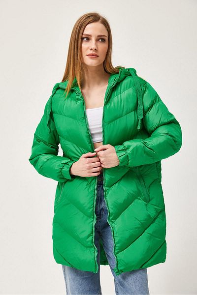 CALİENTE Palton oversize cu glugă gonflabil Verde