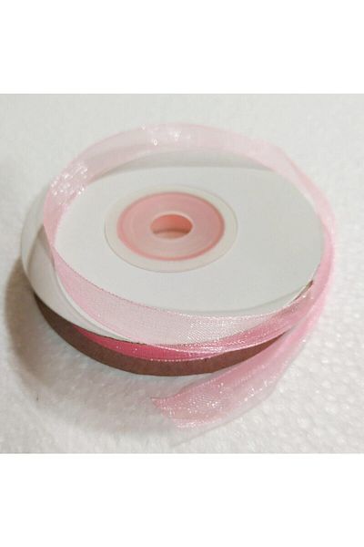 Hobigram Pink Organza Ribbon 23 Meters, Special Day Gift Ornament