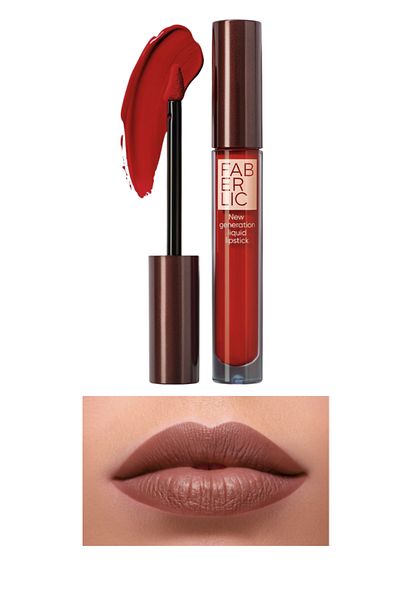 Faberlic أحمر شفاه سائل غير لامع من Glam Team Stay.true - التوت البري - 4.0 مل