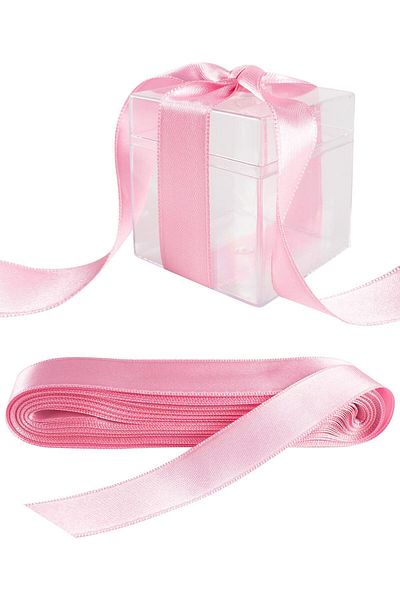 Hobigram Pink Satin Ribbon 2cm 10 Meters, Bundle Dowry and Special Day Gift