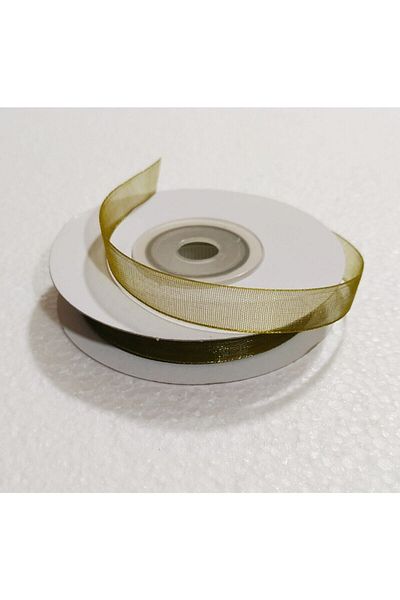 Hobigram Dark Green Organza 1cm 23 Meters, Bundle Dowry and Special Day Gift Ribbon