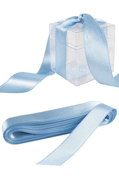 Hobigram Blue Satin Ribbon 2 cm 10 Meters, Special Day Gift Decorated