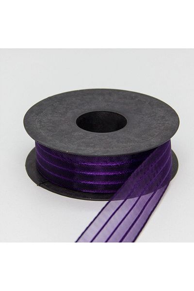 Hobigram Purple 3 Striped Chiffon Ribbons 2.5cm 20 Meters Packaging Decoration Ribbon – Ribbon, Stylish Design