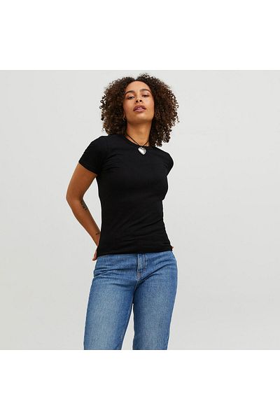 Only & Sons Дамска тениска Jxgigi Str SS Tee Jrs Mr. Black 12248921-02