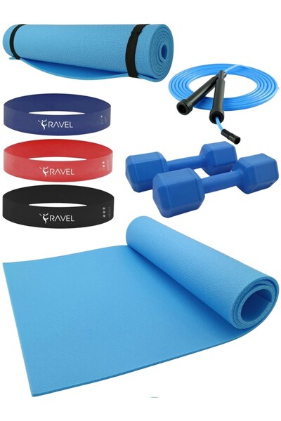 Tosima Set multifuncțional de Pilates, bandă de aerobic, gantere, covoraș de ...