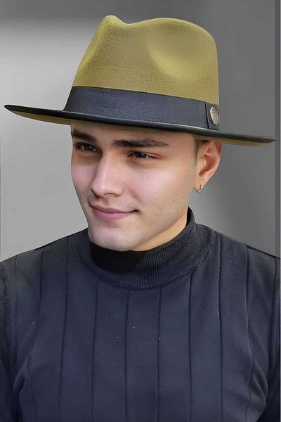 Trenderrs Ανδρικό καπέλο Fedora Panama Stamp