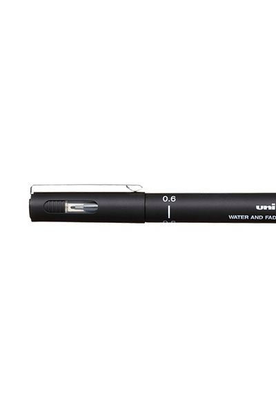Uni Pin 200 Technical Drawing Pencil with 0.6mm Nib - Black - Waterproof and Fade Resistant
