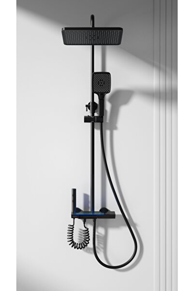 sulife Piyano Tuşlu Duş Seti Dijital Led Göstergeli Ve Led Işıklı Banyo Batar...