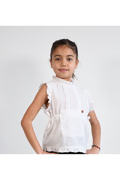 I.ZOYA Şile Cloth Ruffled Blouse Oversize 2-8 Years