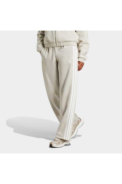 adidas Essentials 3-Stripes Open-Hem Fleece Sweatpants