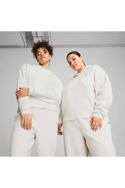 Puma Γυναικείο φούτερ Q4 Studio Textured Cream ( 525756 -05)