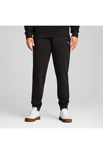 Puma Pantaloni de sport negri pentru femei Essentials Elevated ( 690899 -01)
