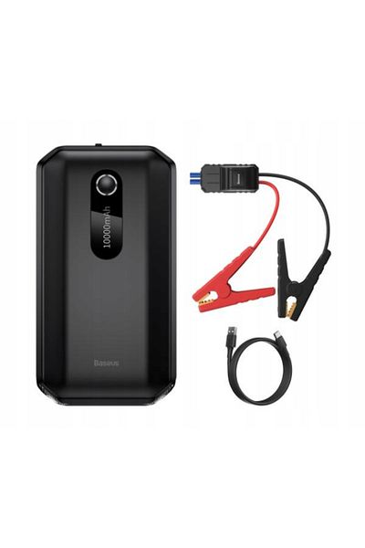 Baseus Super Energy Air Series Car Jump Starter (10000mAh, 1000A Peak Current) Cluster Black