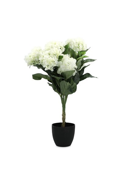 Atmosphera Lightweight Realistic Flat Base Hydrangea Artificial Plant