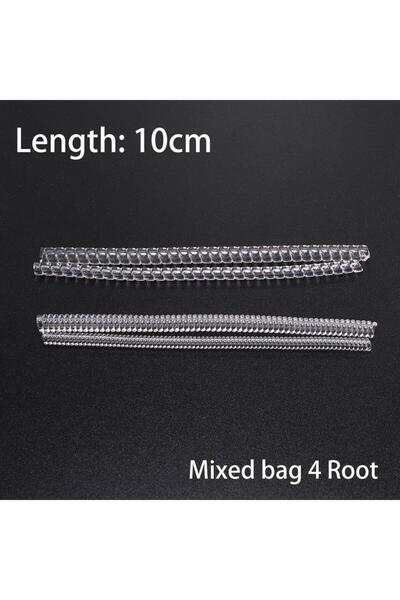 Choice مجموعة مكونة من 4 قطع من أدوات ضبط حجم الحلقة اللولبية الشفافة ذات القاعدة الزنبركية، أداة شد وضبط حجم الحلقة