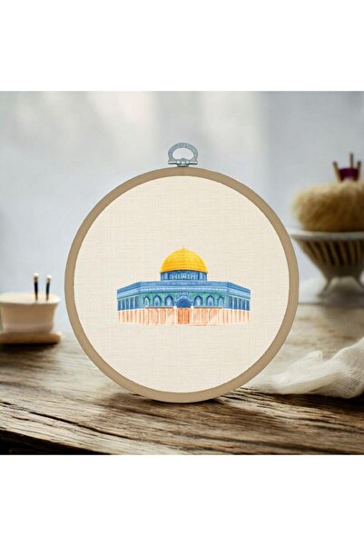 riyaz Kubbetus Sahra - Yuvarlak Pano Kasnak Çap:17cm