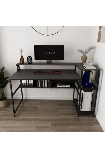 Deconode Proliner Monitör Raflı Bilgisayar Masası