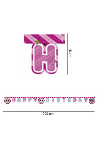 kidspartim Πανό Happy Birthday με θέμα Λολ Κούκλα 270 εκ.