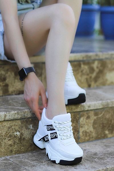 Mamito Ayakkabı Frm-176 Hidden Heel Love Sports Shoes White