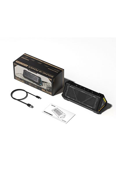 MLOVE black MLOVE P3 Outdoor Bluetooth Speaker, 40W Output Power Bluetooth 5.3 Speaker ,Stereo Sound IPX7