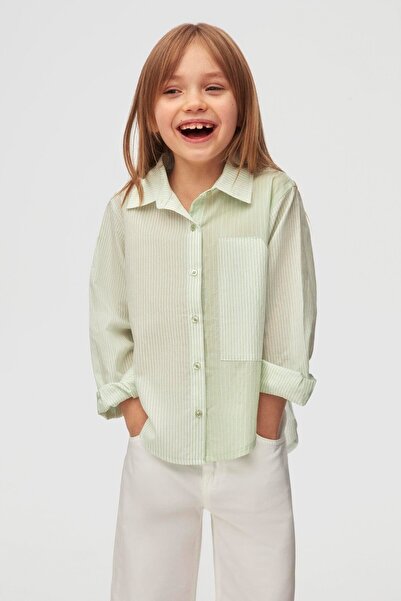 NK Haine pentru fete pentru cămașă Mint Lotus de 4-8 ani