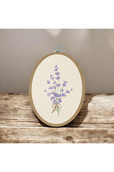 riyaz Lavanta - Elips Pano Kasnak Boyut: 15,50cm x 19cm