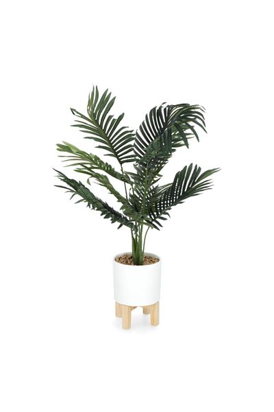 Atmosphera Lightweight Realistic Flat Base Palm Artificial Plant