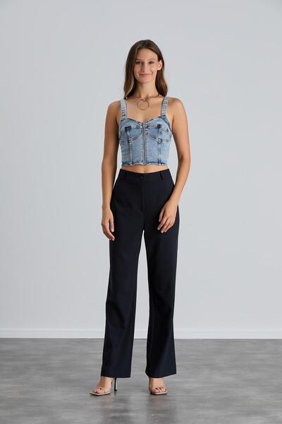 LİYACA Брюки Палаццо з високою талією