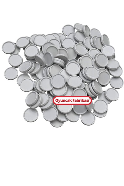 Miajima Box Games Game Stone Game Pawn Round Flat 28 mm 100 Pcs Gray