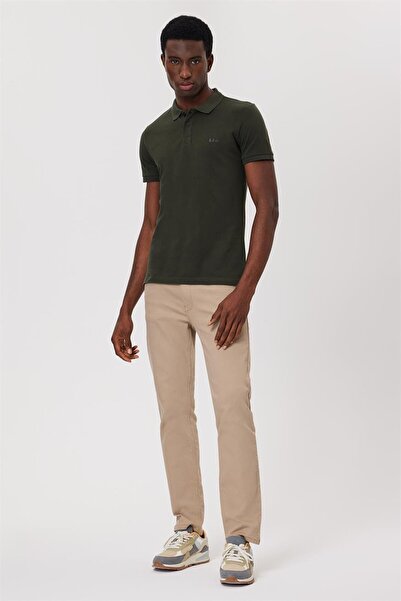 Lee Cooper Ανδρικό μπλουζάκι Lionel Polo Neck Olive