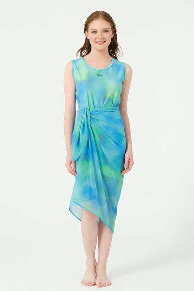 ALFASA Aqua Patterned Skirt Pareo