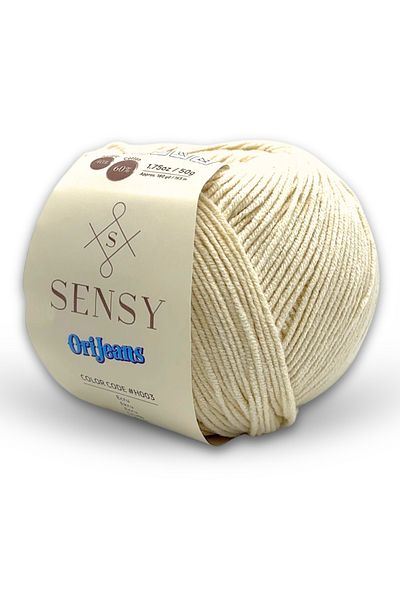 SENSY Premium Orijeans Amigurumi Lanyard Punch Baby Soft Cotton 50 g Knitted Lanyard Ecru