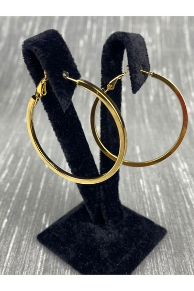 Brethils Ajda Hoop Earrings Match Cut Tarnish Resistant Guaranteed Shipped in Steel Gift Box