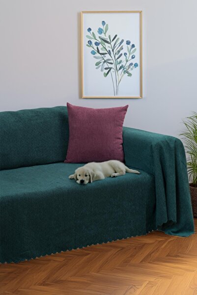 Latuda Home Zenit Koltuk Örtüsü 175x300 LARGE Dekoratif Jakarlı Şönil   | Kan...