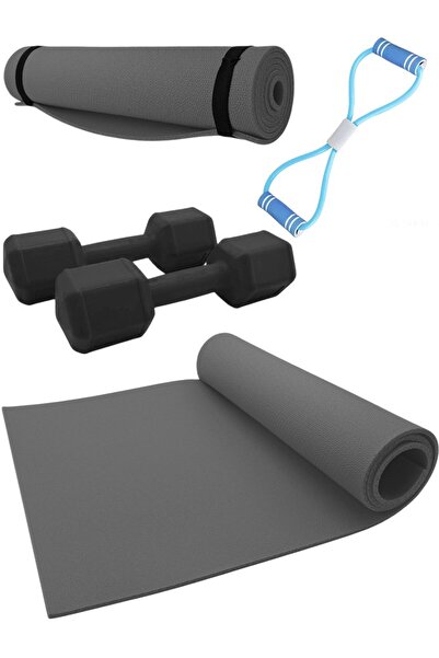 Tosima PRO-4 Pilates Seti Göğüs Lastiği Minder 2 Adet Dambıl Set