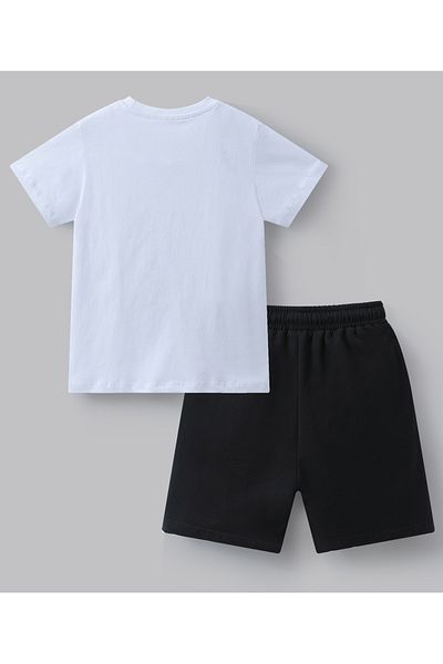 SAPS T-Shirt & Bottom Printed Set - White