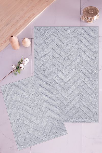 BARANO YUSSİ Tiran 2-pack Χαλάκι μπάνιου Γκρι (Σετ 2)