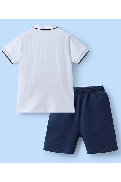 SAPS T-Shirt & Bottom Printed Set - White