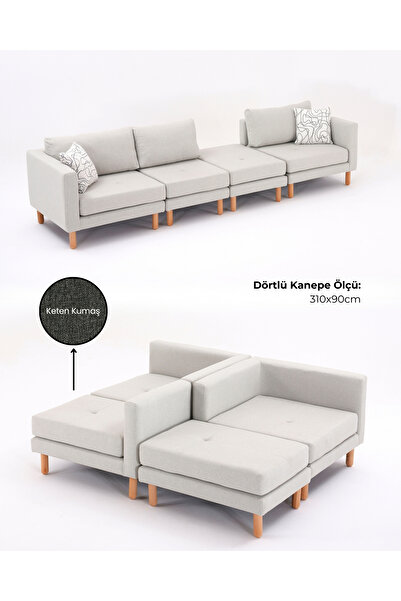 Velura Home & Living Armin Akıllı Köşe Koltuk Takımı & Modern Modüler Yataklı Köşe Takımı & Salon Takımı & Oturma Grubu