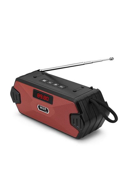 Choice Red Portable Wireless Speaker Bluetooth-compatible Outdoor USB Speakers With FM Radio Receiver AUX T