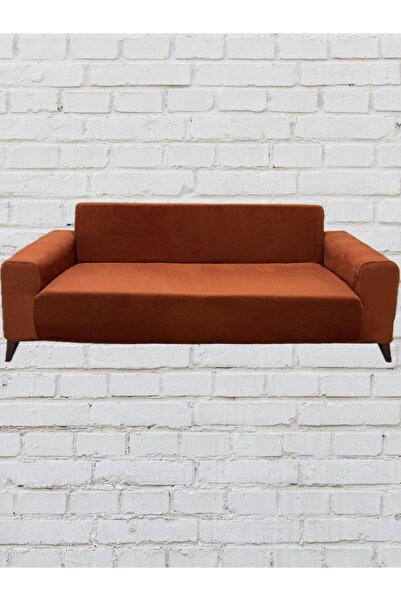 Sahaneev 3'Lü Koltuk İtalyan Süet Koltuk Örtüsü(KİREMİT)