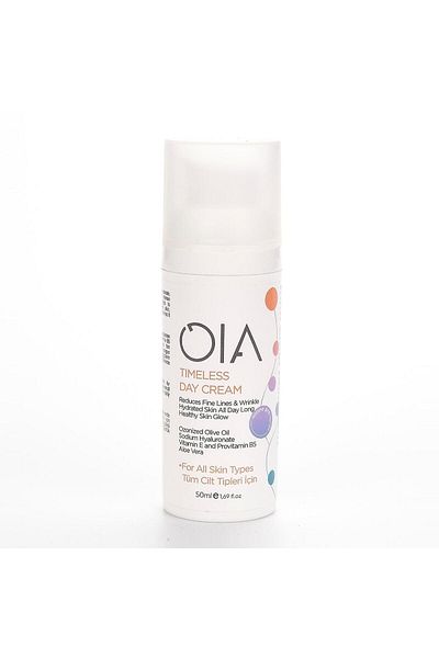 OIA عامل حماية من الشمس SPF15 المضاد للشيخوخة - 50 مل كريم نهاري بدون وقت مع فيتامين ب5 وفيتامين هـ