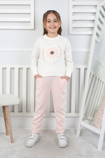 e-çocuk Daisy Printed Girl's Bottom and Top Set 200770
