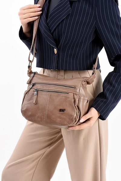 571 Collections Çanta Чанта за през рамо от изкуствена кожа, цвят норка (модел: 571-13-13H)