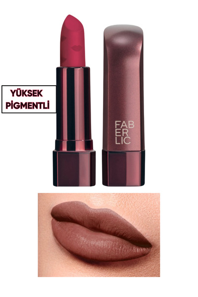 Faberlic Glam Team Yarı Mat Ruj VELVET KISS - Bej Kahverengi