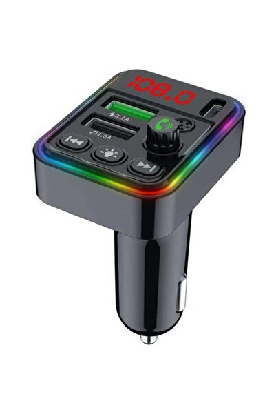 Concord C-617 Bluetooth Görüşme Ve Müzik Dinleme Ekranlı Rgb Fm Transmitter Pd Type -c 3.1a Çift